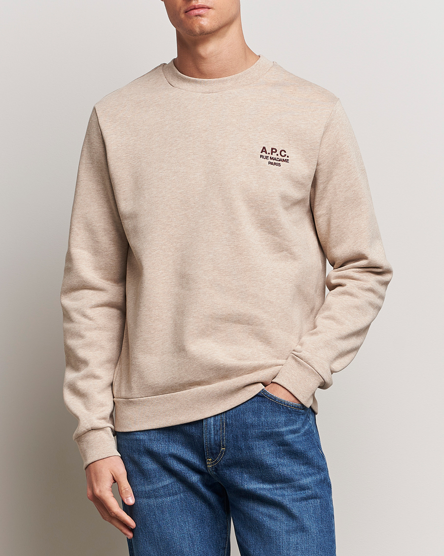 Herre | Trøjer | A.P.C. | Rue Madame Sweatshirt Beige Chine