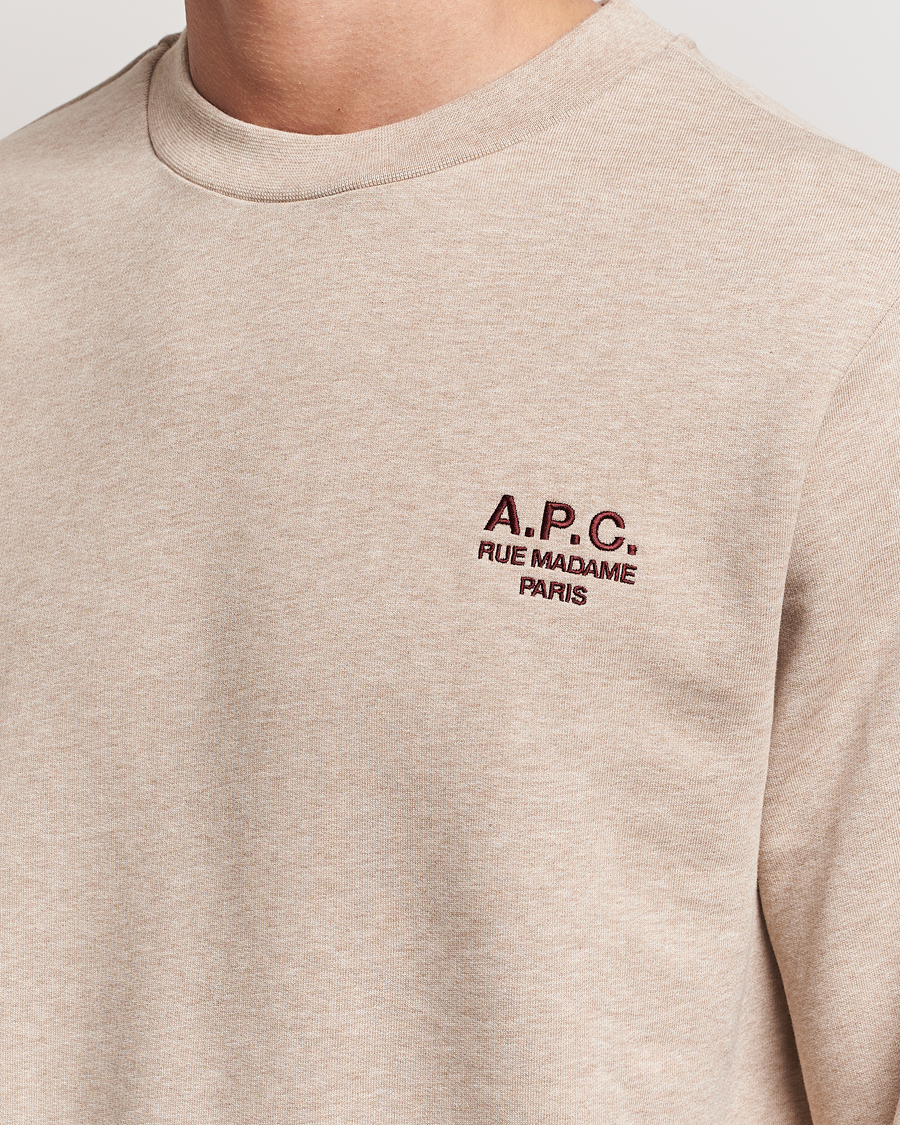 Herre | Trøjer | A.P.C. | Rue Madame Sweatshirt Beige Chine