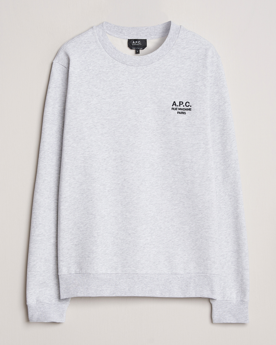 Herre | Trøjer | A.P.C. | Rue Madame Sweatshirt Heather Grey/Black