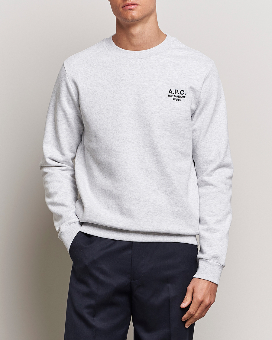 Herr | Grå Sweatshirts | A.P.C. | Sweatshirt Rue Madame Grey Chine