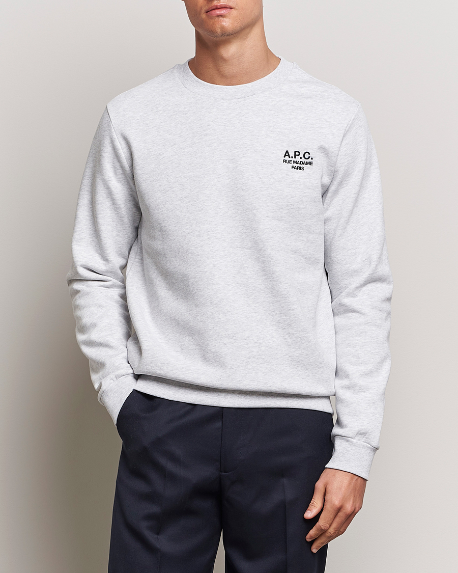 Herre | Trøjer | A.P.C. | Rue Madame Sweatshirt Heather Grey/Black