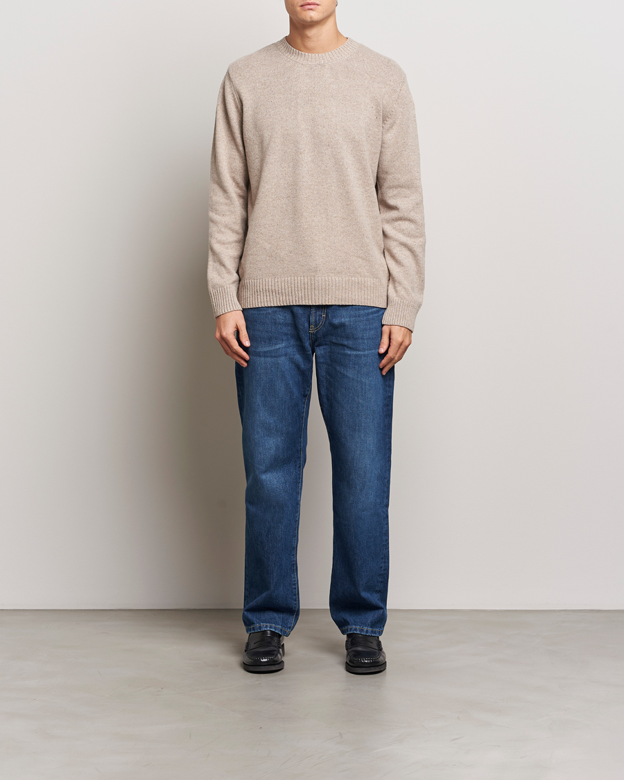 Herre | Trøjer | A.P.C. | Pull Lucien Wool Knitted Sweater Beige
