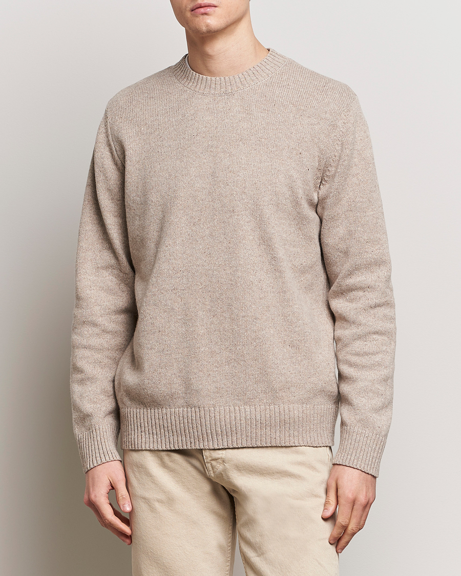 Herre | Trøjer | A.P.C. | Pull Lucien Wool Knitted Sweater Beige