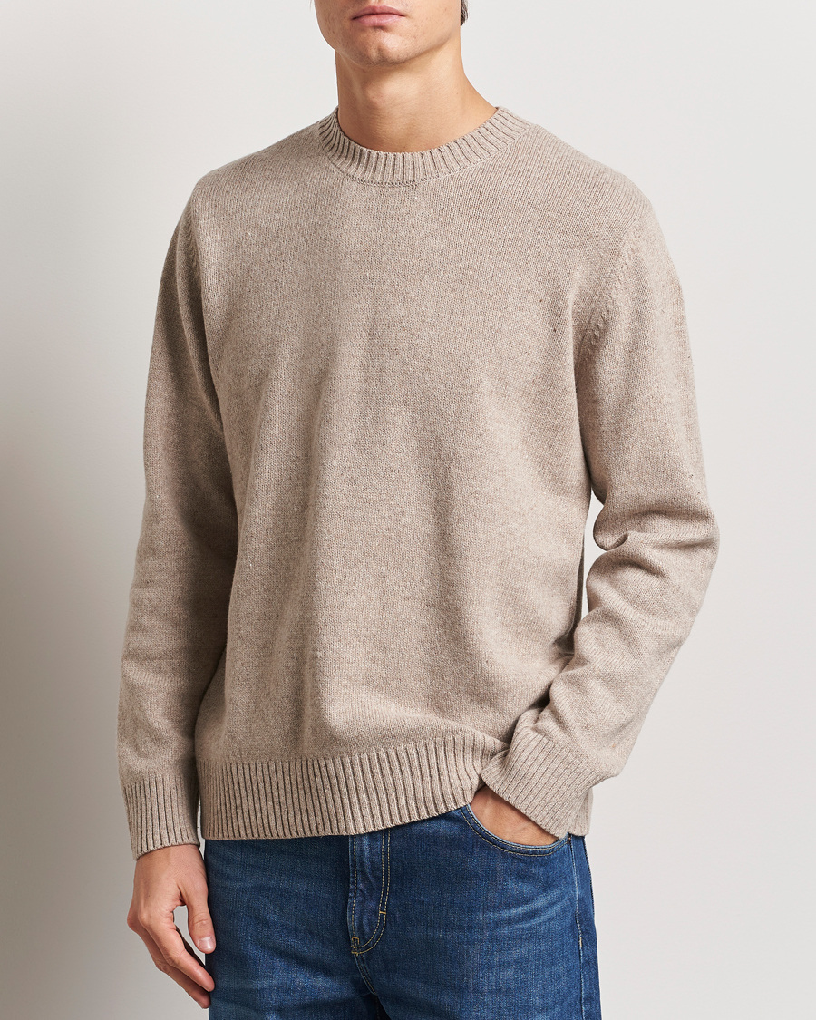 Herre | Trøjer | A.P.C. | Pull Lucien Wool Knitted Sweater Beige