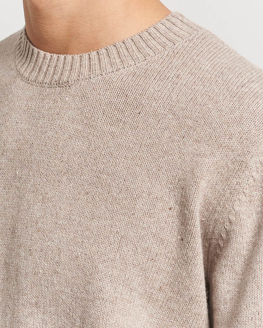 Herre | Trøjer | A.P.C. | Pull Lucien Wool Knitted Sweater Beige