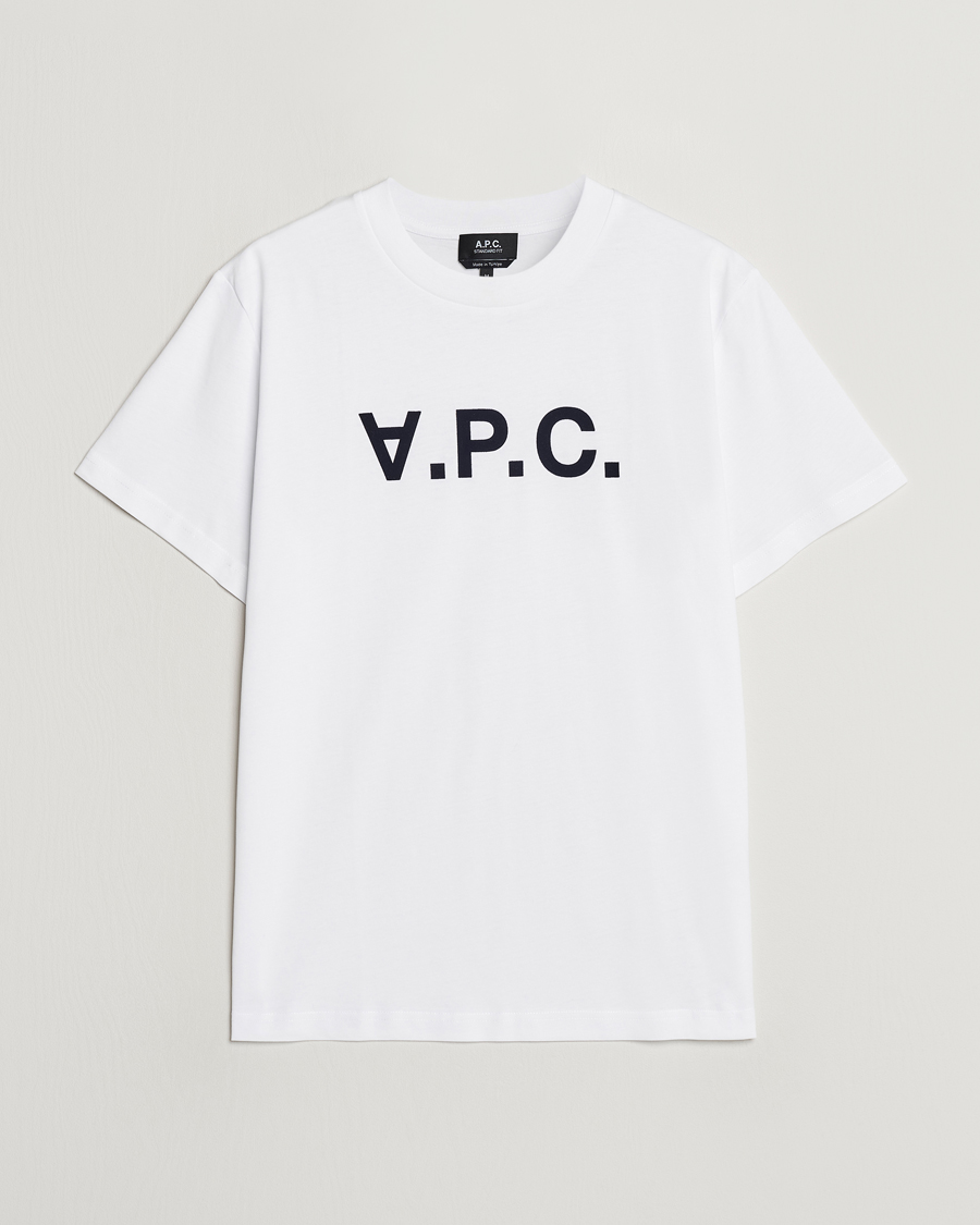 Herre | T-Shirts | A.P.C. | VPC T-Shirt White/Dark Navy