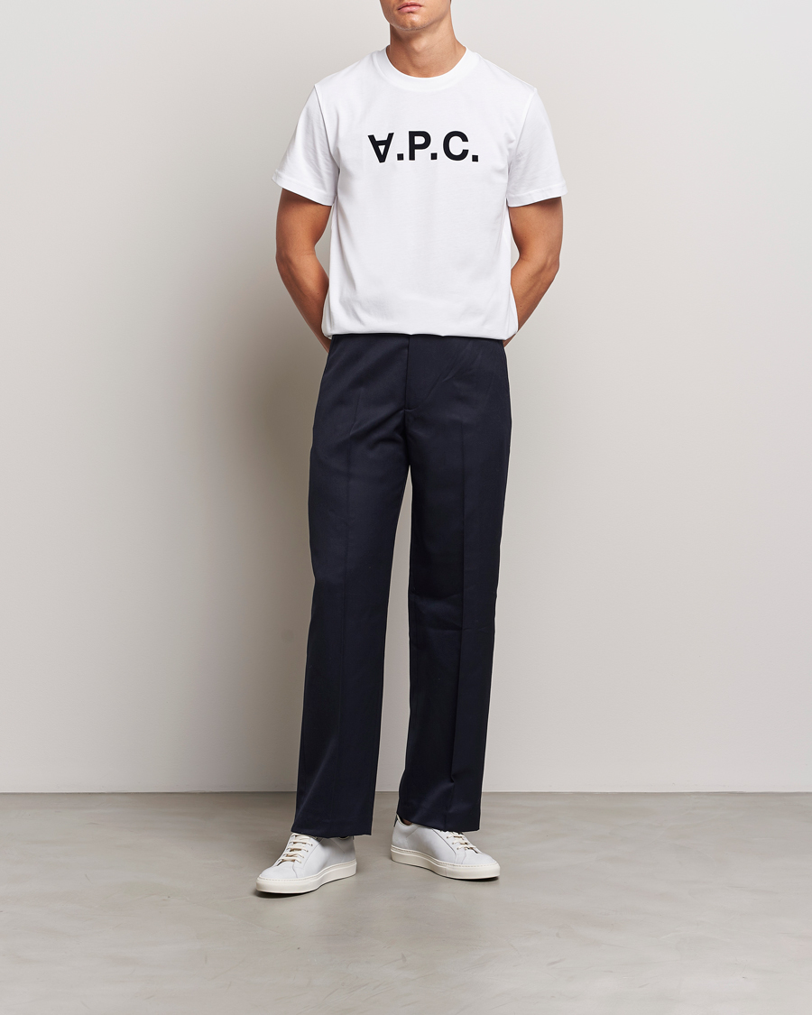Herre | T-Shirts | A.P.C. | VPC T-Shirt White/Dark Navy