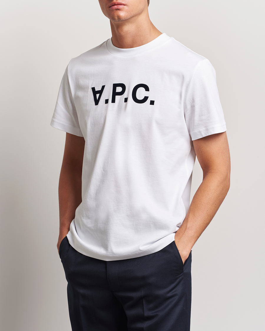 Herre | Tøj | A.P.C. | VPC T-Shirt White/Dark Navy