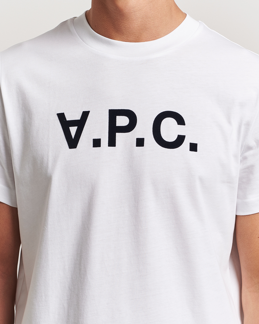 Herre | T-Shirts | A.P.C. | VPC T-Shirt White/Dark Navy