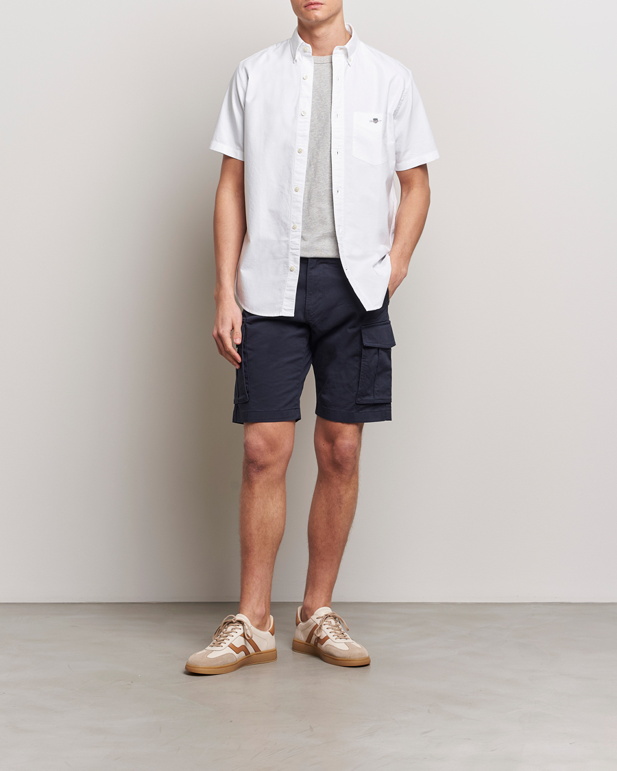 Herre |  | GANT | Regular Short Sleeve Oxford Shirt White