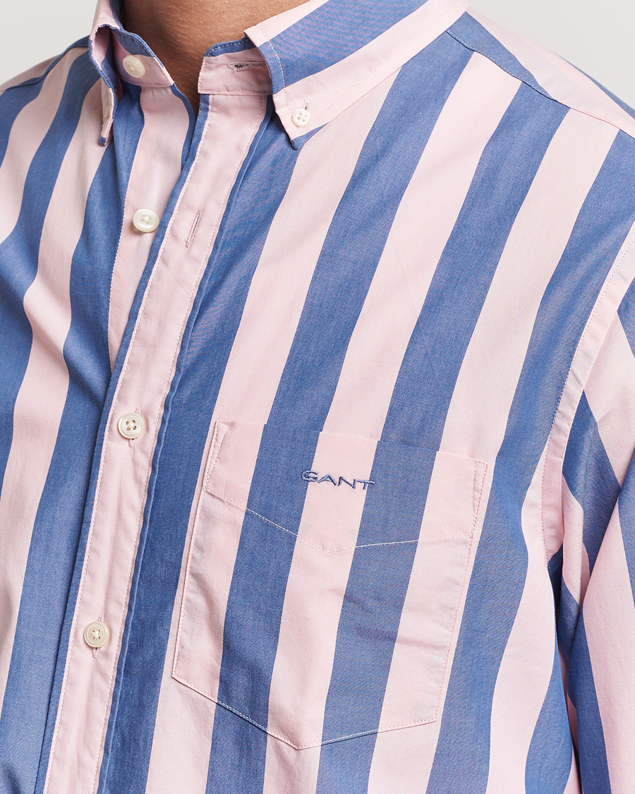 Herre | Skjorter | GANT | Reg Poplin Parasol Stripe Shirt Blushing Pink