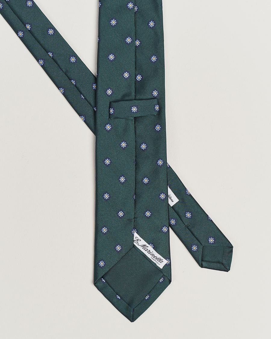 Herre |  | E. Marinella | 3-Fold Jacquard Silk Tie Dark Green