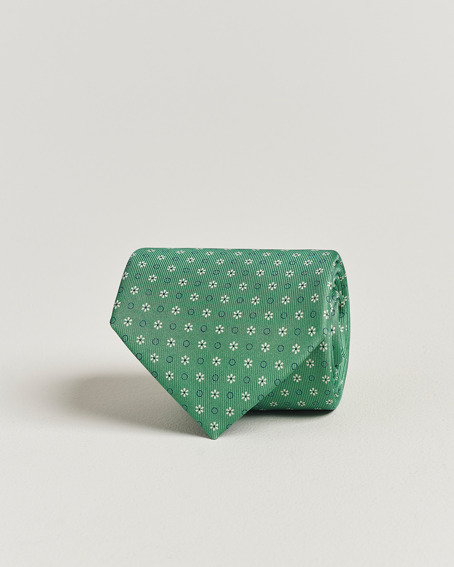 Herre |  | E. Marinella | 3-Fold Printed Silk Tie Green