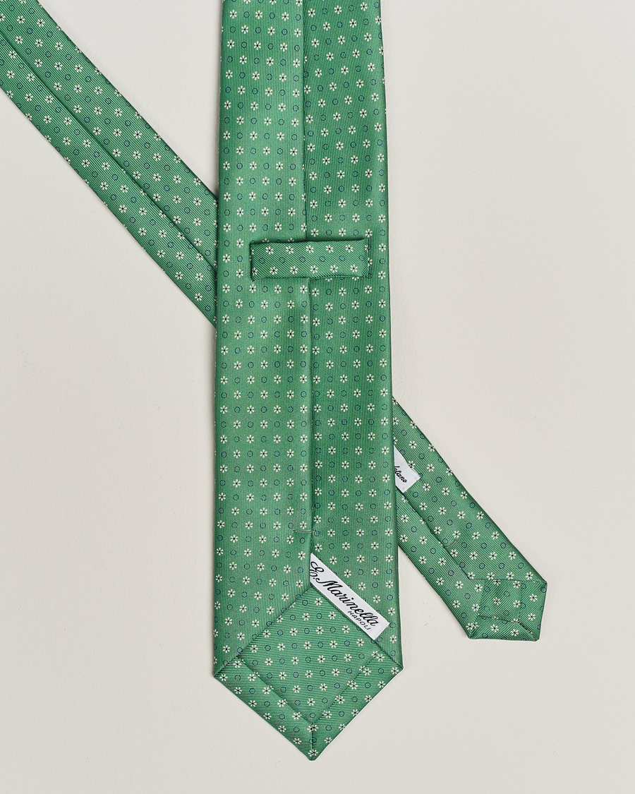 Herre | Tilbehør | E. Marinella | 3-Fold Printed Silk Tie Green