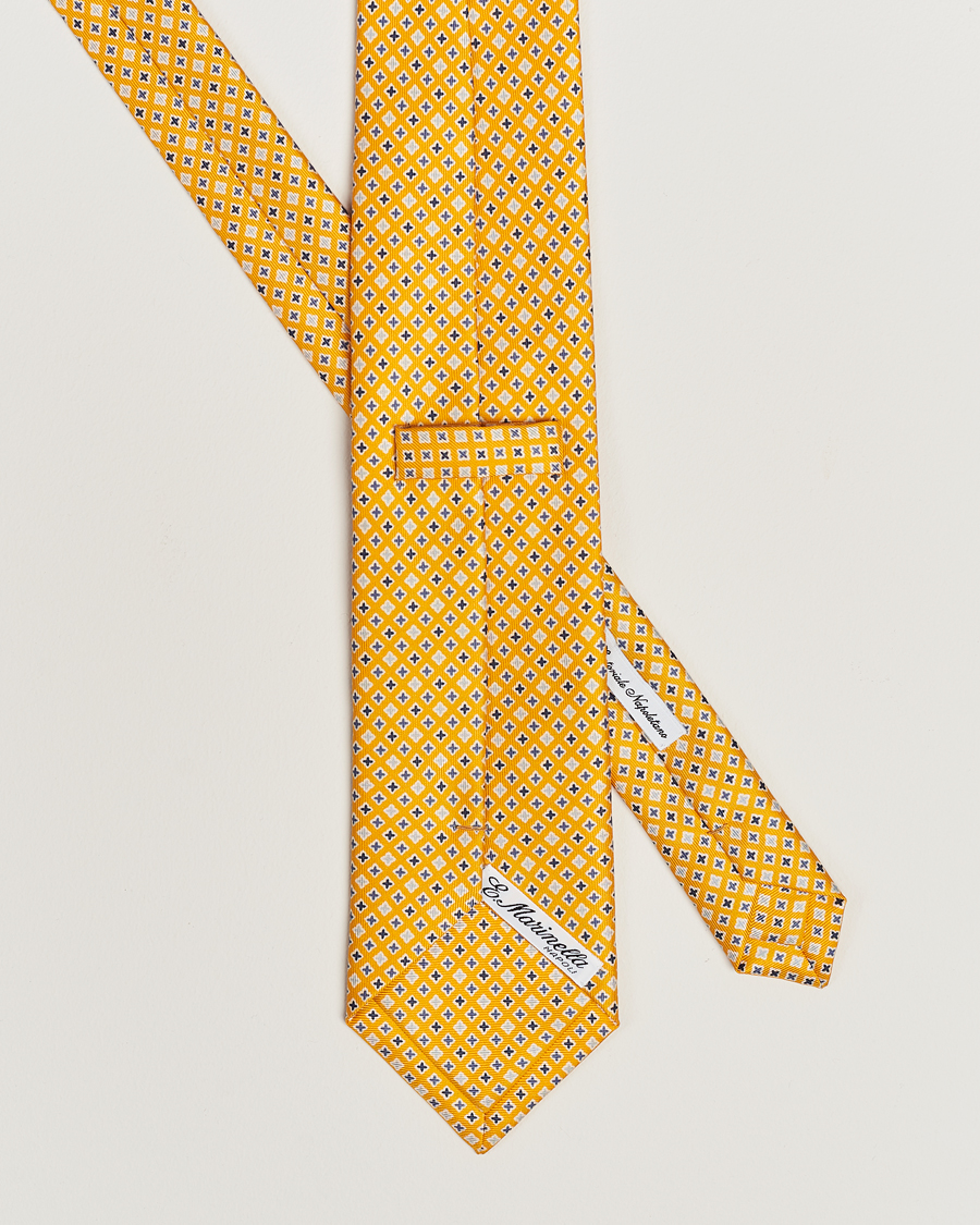 Herre |  | E. Marinella | 3-Fold Printed Silk Tie Yellow