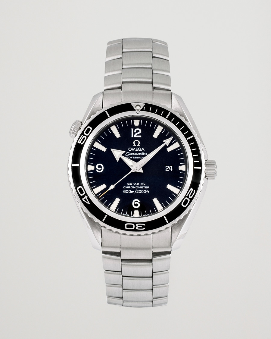 Herre | Omega Pre-Owned Seamaster Planet Ocean 2200.50.00 Steel Black Silver | Omega Pre-Owned | Seamaster Planet Ocean 2200.50.00 Steel Black Silver