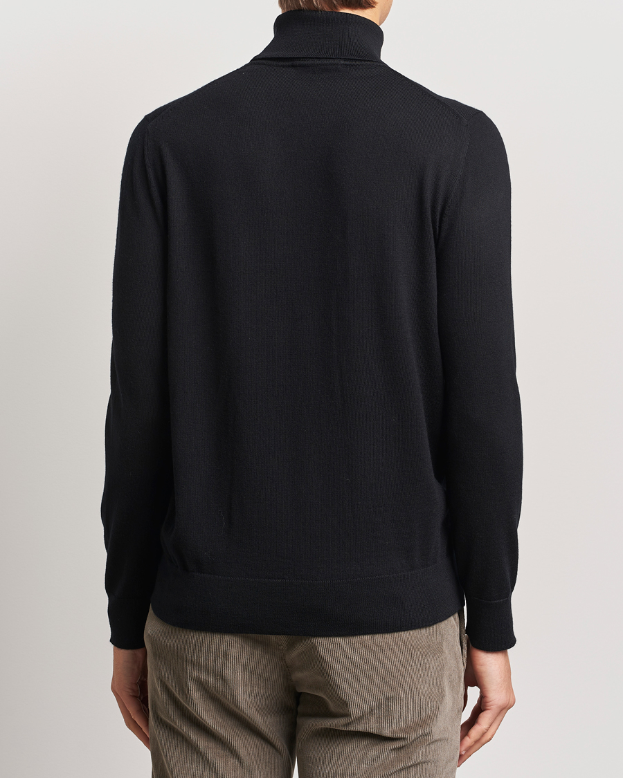 Herre | Trøjer | Charles Tyrwhitt | Pure Merino Roll Neck Jumper Black