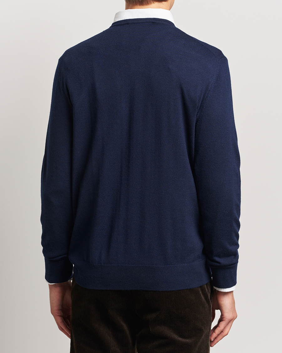 Herre | Trøjer | Charles Tyrwhitt | Pure Merino Crew Neck Jumper Navy