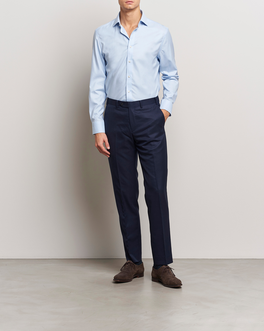 Herre | Skjorter | Charles Tyrwhitt | Slim Fit Non Iron Cotton Twill Shirt Sky