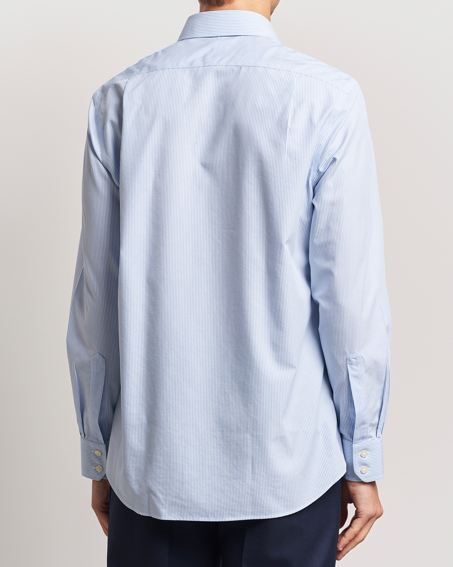 Herre | Skjorter | Charles Tyrwhitt | Slim Fit Non Iron Bengal Stripe Poplin Shirt Sky Blue