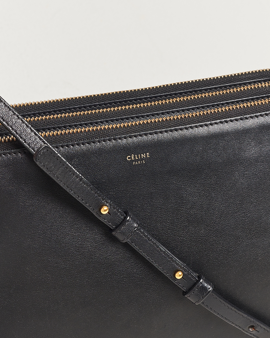 Herre | Celine Pre-Owned Trio Leather Handbag Black | Celine Pre-Owned | Trio Leather Handbag Black