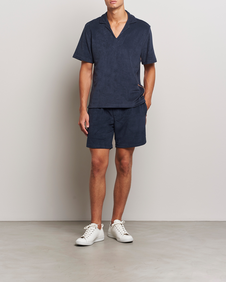 Herre | Polotrøjer | Paul Smith | Stripe Towelling Polo Navy