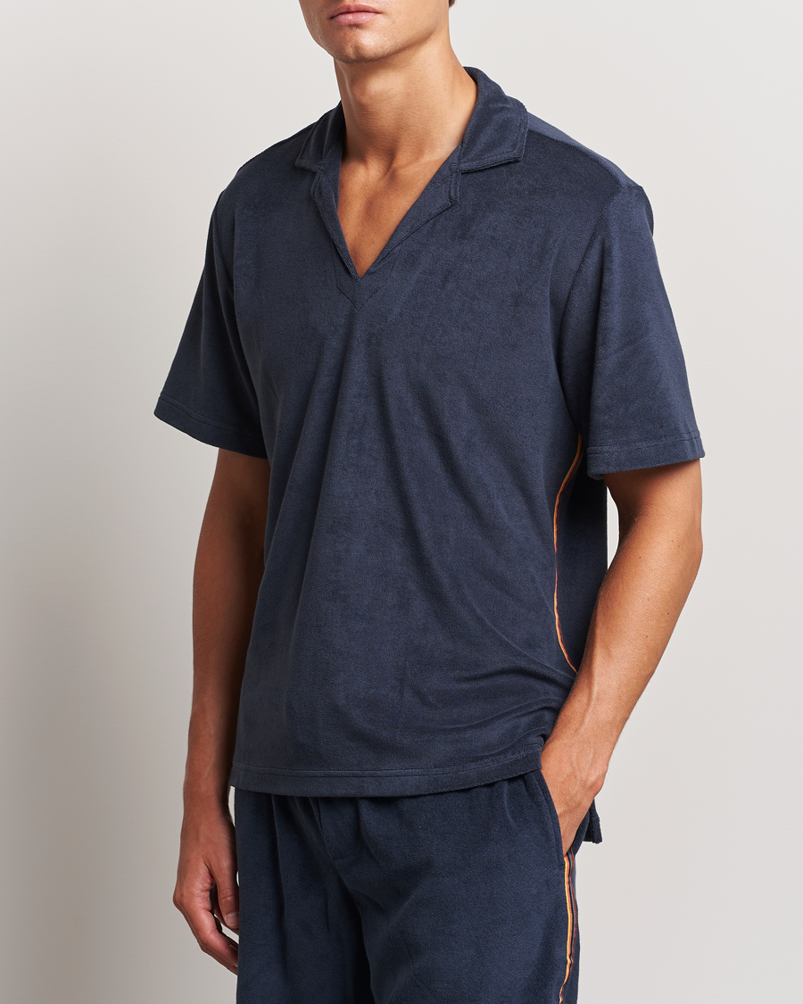 Herre | Polotrøjer | Paul Smith | Stripe Towelling Polo Navy