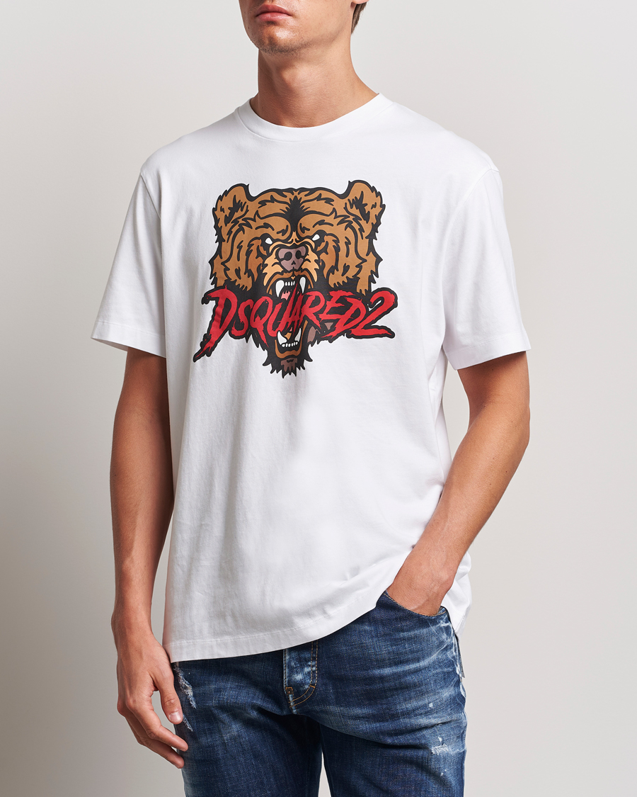 Herr | T-Shirts | Dsquared2 | Bear T-Shirt White