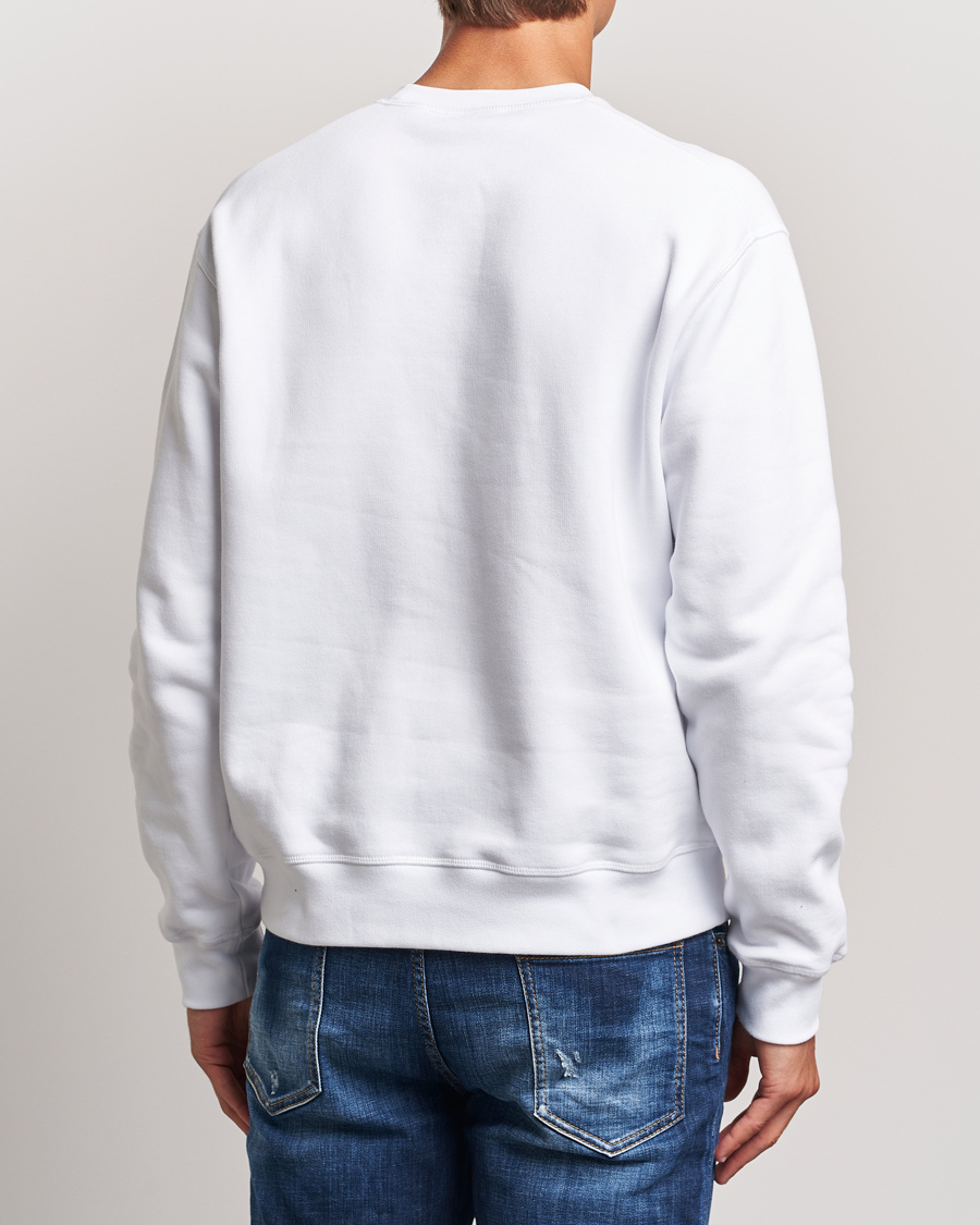 Herre | Trøjer | Dsquared2 | Small Leaf Sweatshirt White