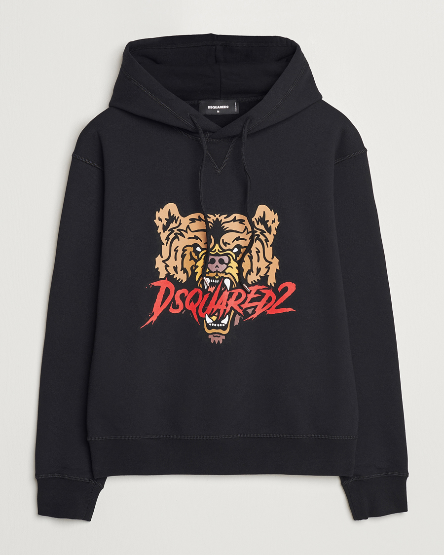 Herre | Trøjer | Dsquared2 | Bear Hoodie Black