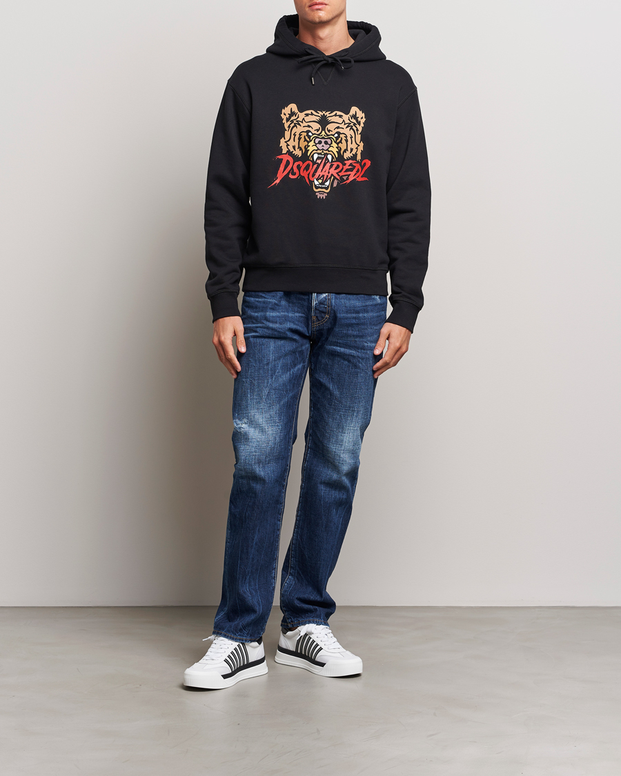 Herre | Trøjer | Dsquared2 | Bear Hoodie Black