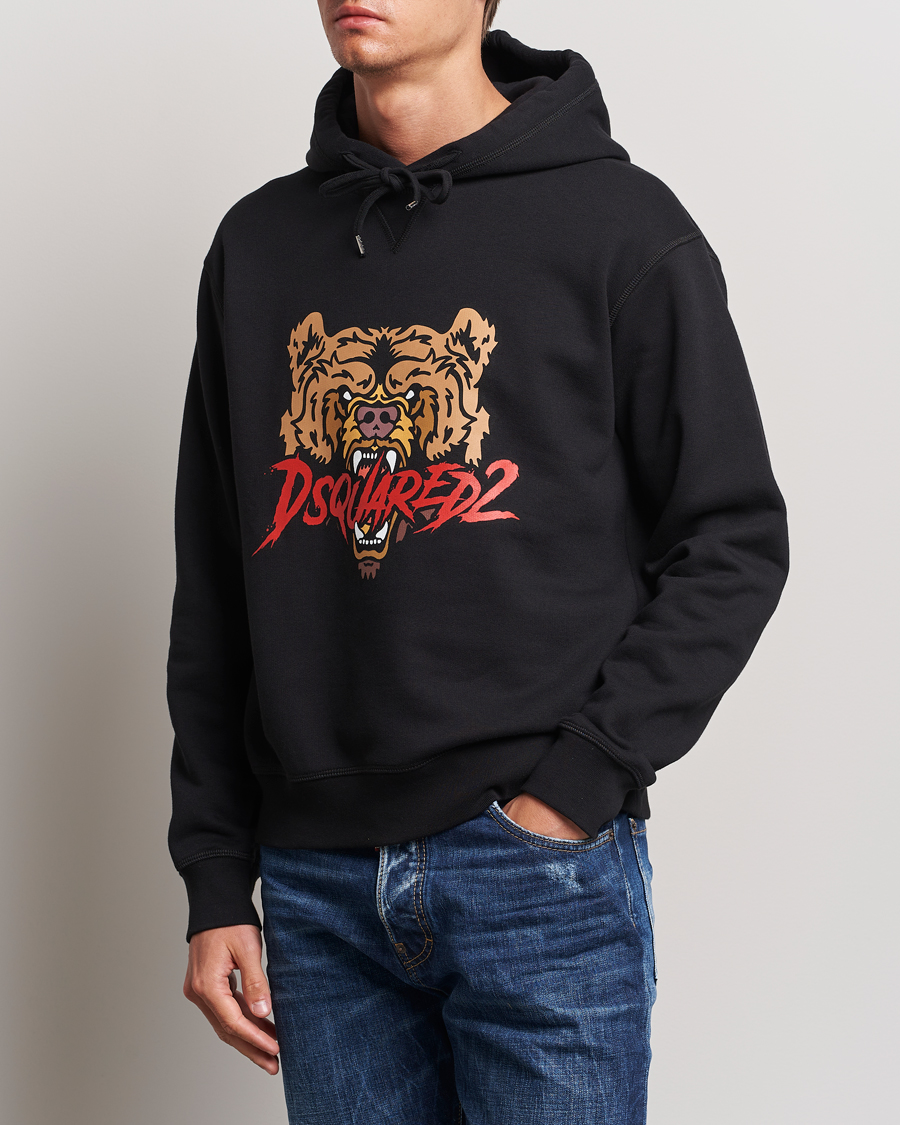 Herre | Trøjer | Dsquared2 | Bear Hoodie Black