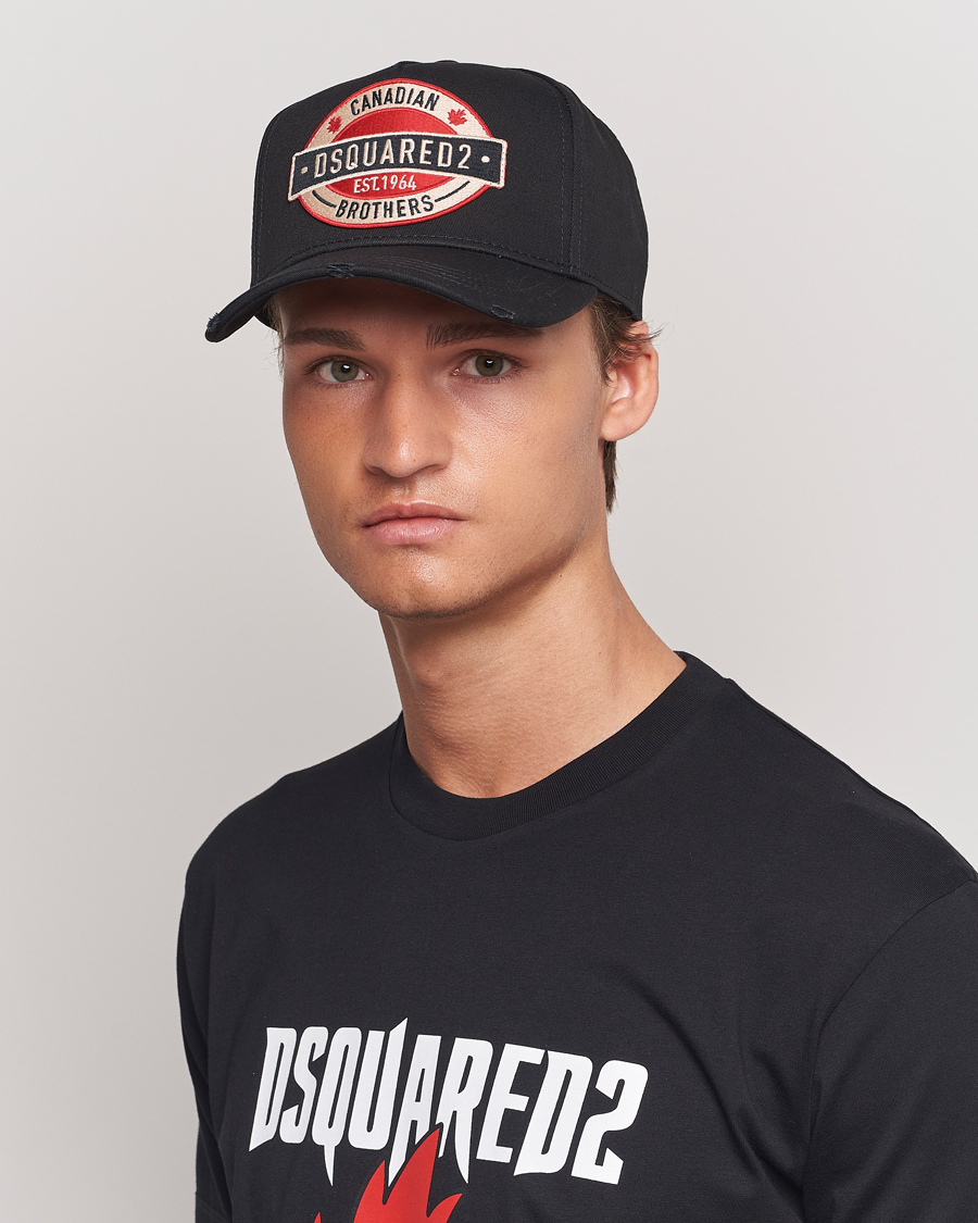 Herre | Dsquared2 Brothers Logo Baseball Cap Black | Dsquared2 | Brothers Logo Baseball Cap Black