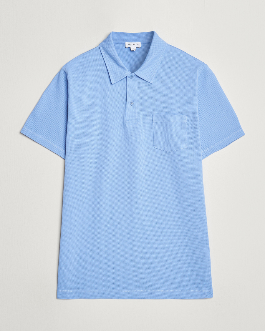 Herre | Polotrøjer | Sunspel | Riviera Polo Shirt Cool Blue