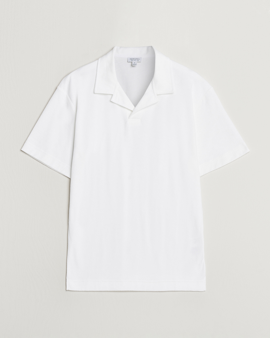 Herre | Polotrøjer | Sunspel | Terry Polo White