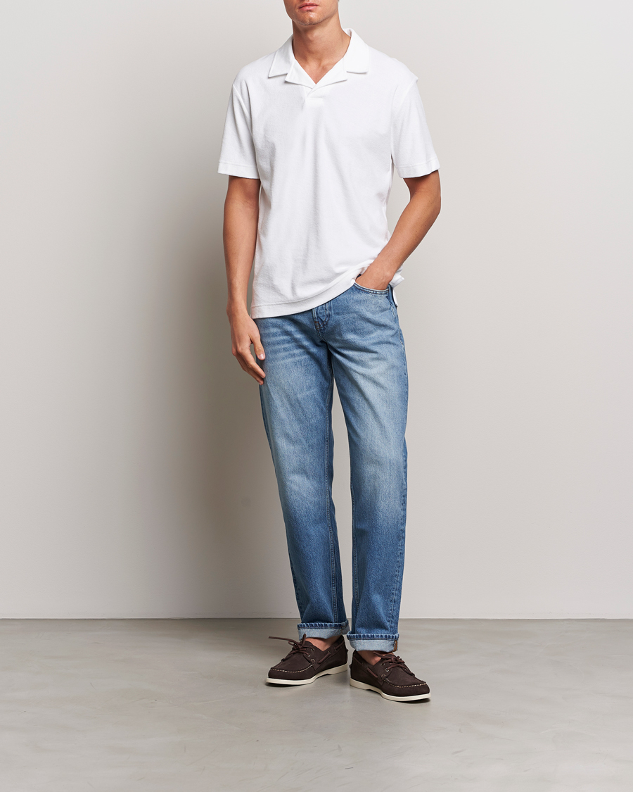 Herre | Polotrøjer | Sunspel | Terry Polo White