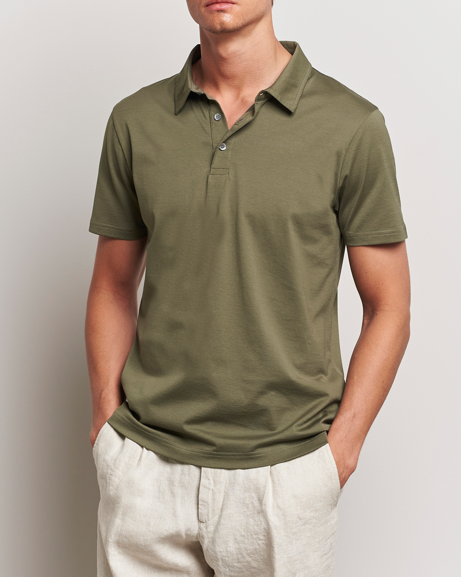 Herre | Polotrøjer | Sunspel | Cotton Jersey Polo Khaki
