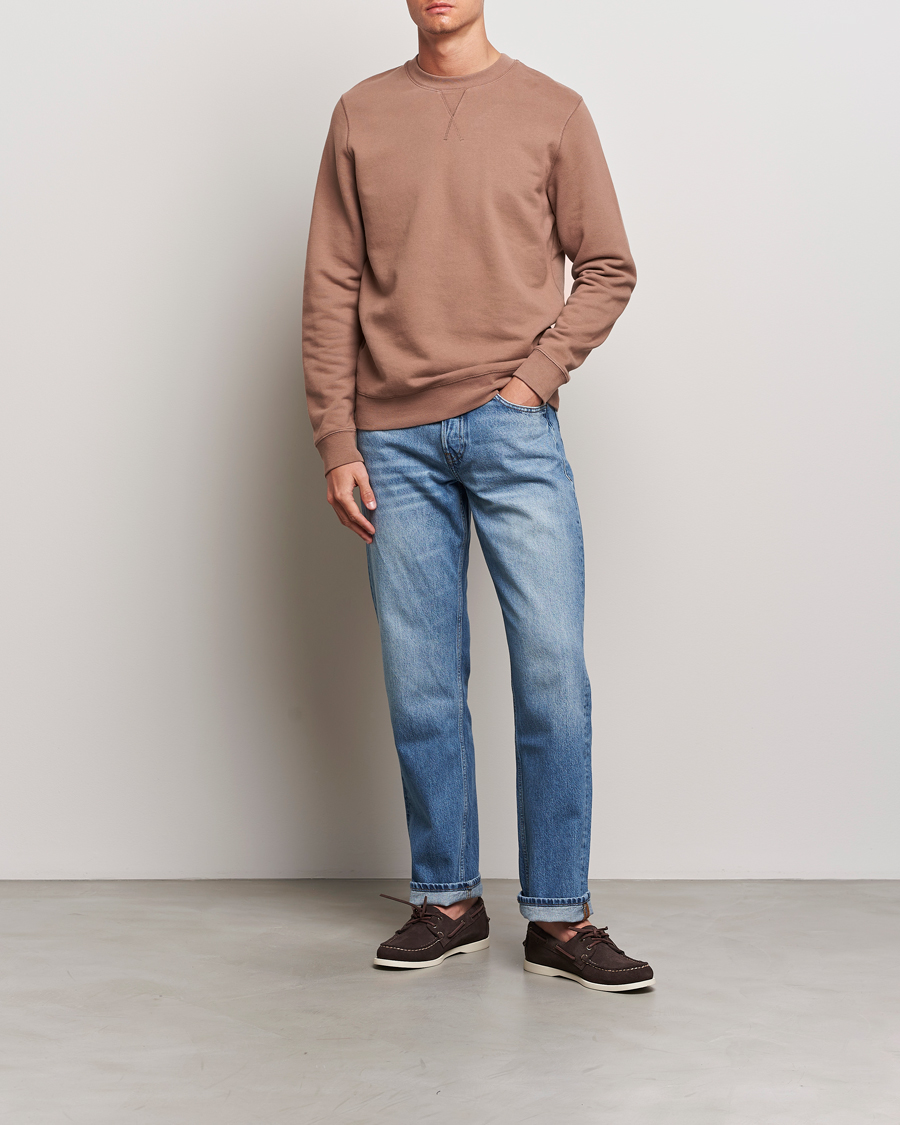 Herre | Trøjer | Sunspel | Loopback Sweatshirt Dark Sand