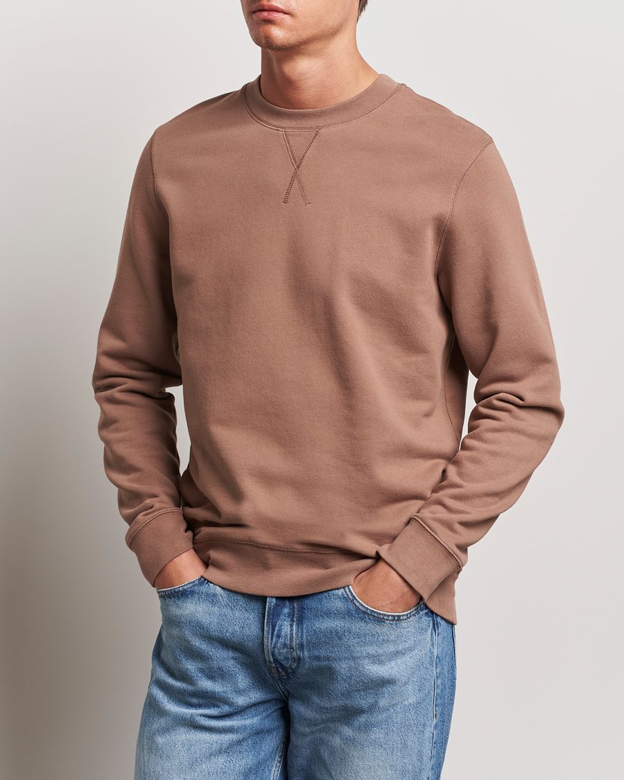 Herre |  | Sunspel | Loopback Sweatshirt Dark Sand