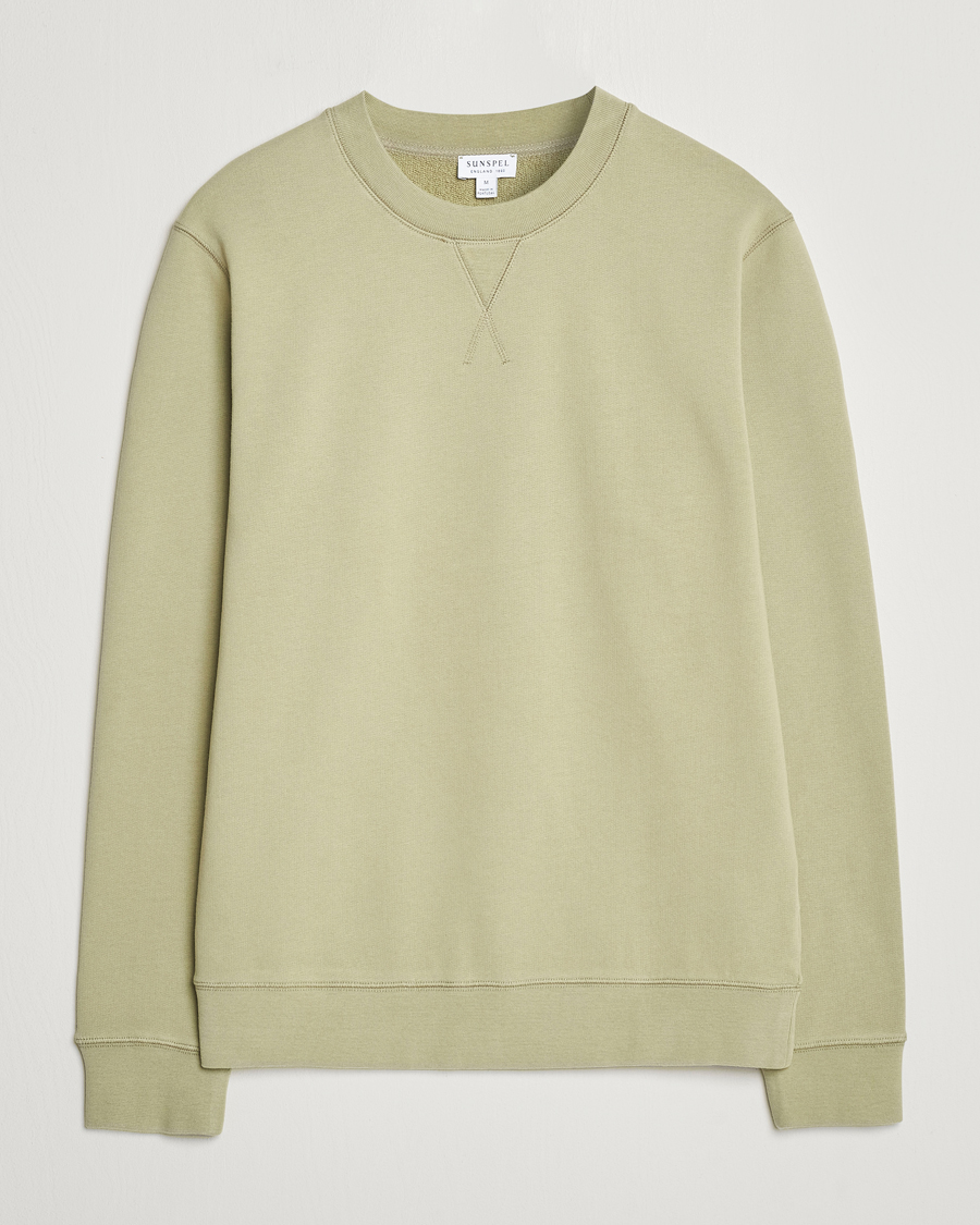 Herre | Trøjer | Sunspel | Loopback Sweatshirt Pale Khaki
