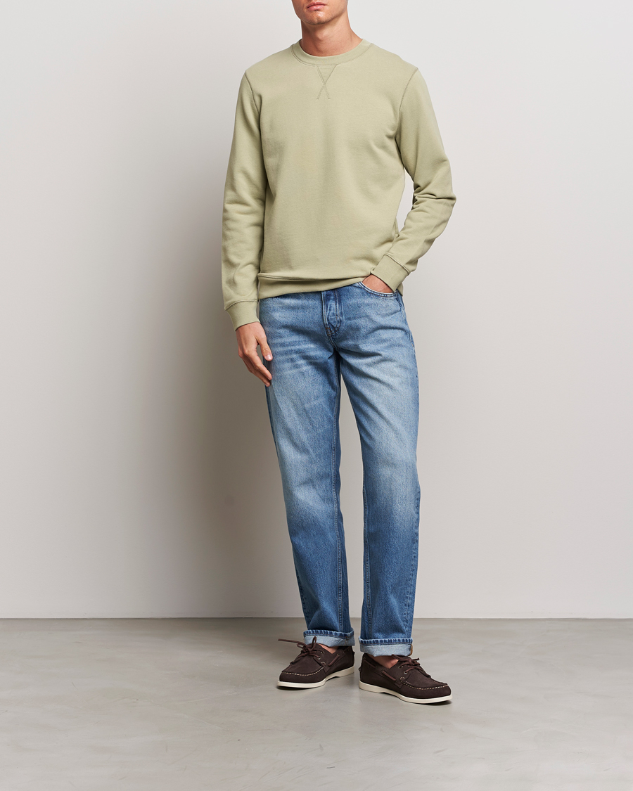 Herre | Trøjer | Sunspel | Loopback Sweatshirt Pale Khaki
