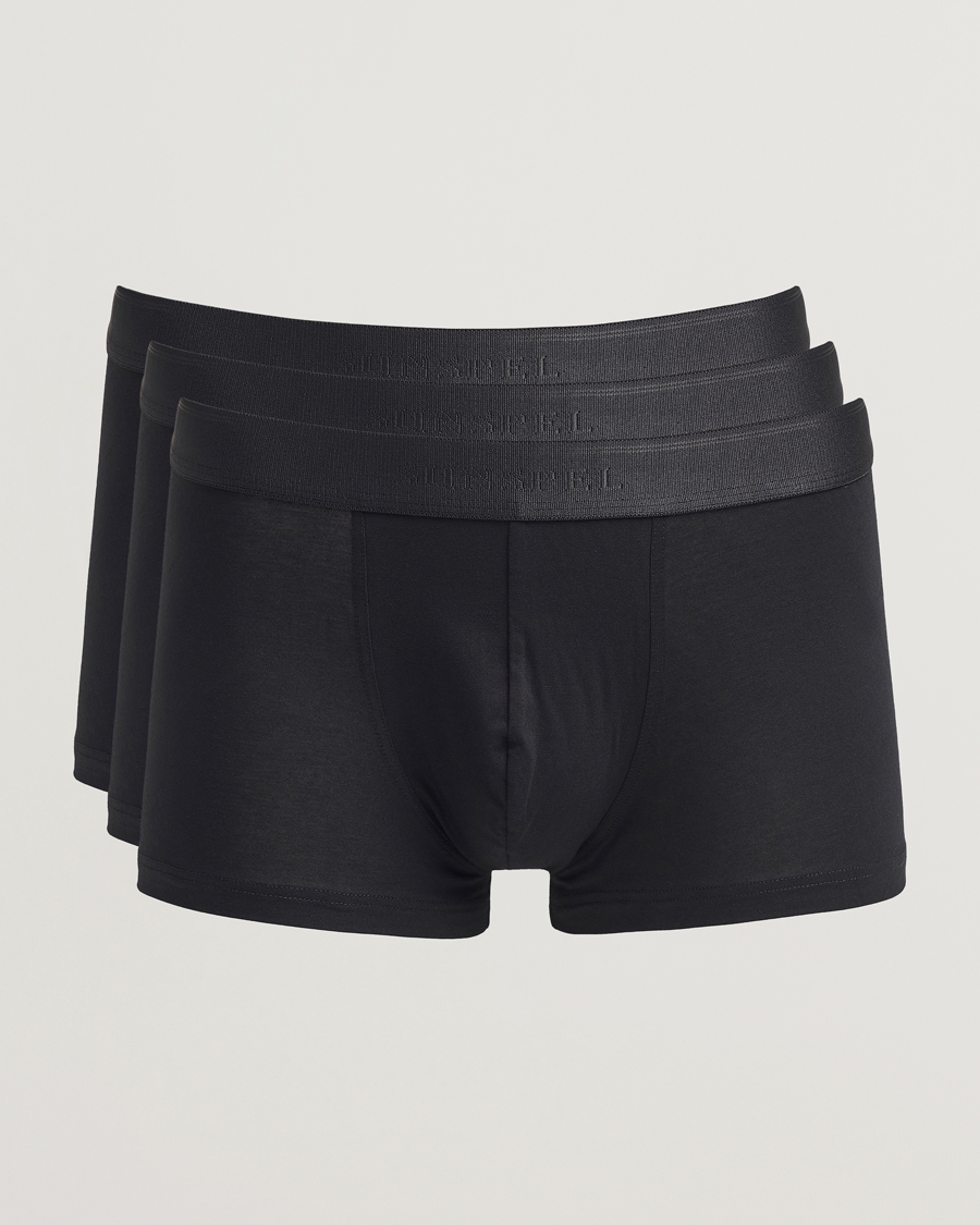 Herre | Undertøj | Sunspel | 3-Pack Cotton Stretch Trunk Black