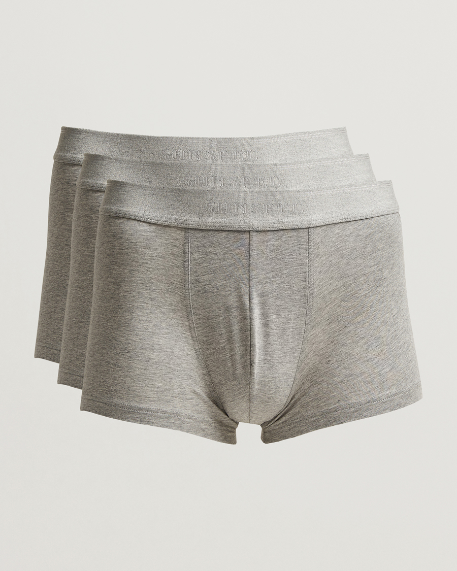 Herre | Undertøj | Sunspel | 3-Pack Cotton Stretch Trunk Grey