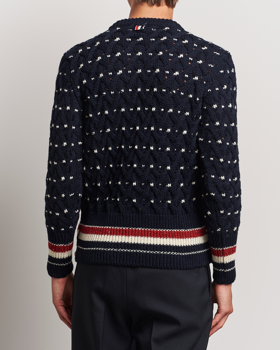 Herre | Trøjer | Thom Browne | Donegal Cable Sweater Navy