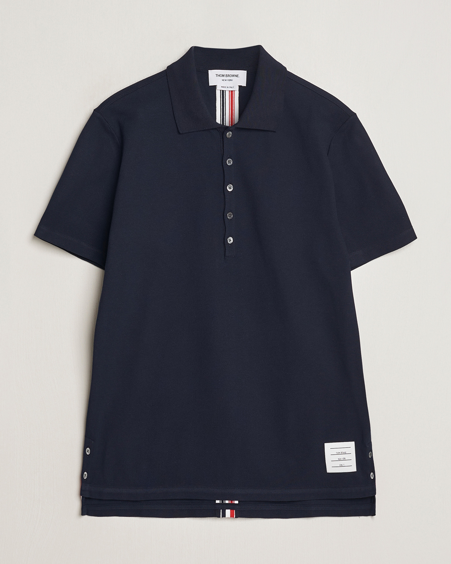 Herre | Polotrøjer | Thom Browne | Relaxed Fit Short Sleeve Polo Navy