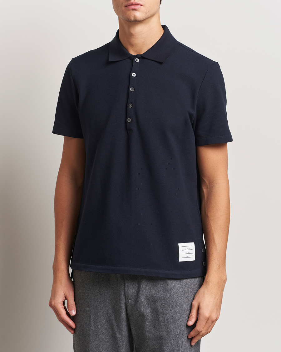 Herre | Polotrøjer | Thom Browne | Relaxed Fit Short Sleeve Polo Navy