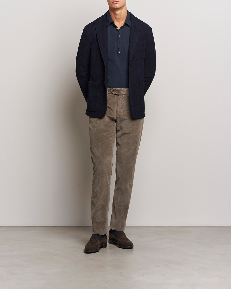 Herre | Blazere & jakker | Canali | Structured Wool Jersey Blazer Navy