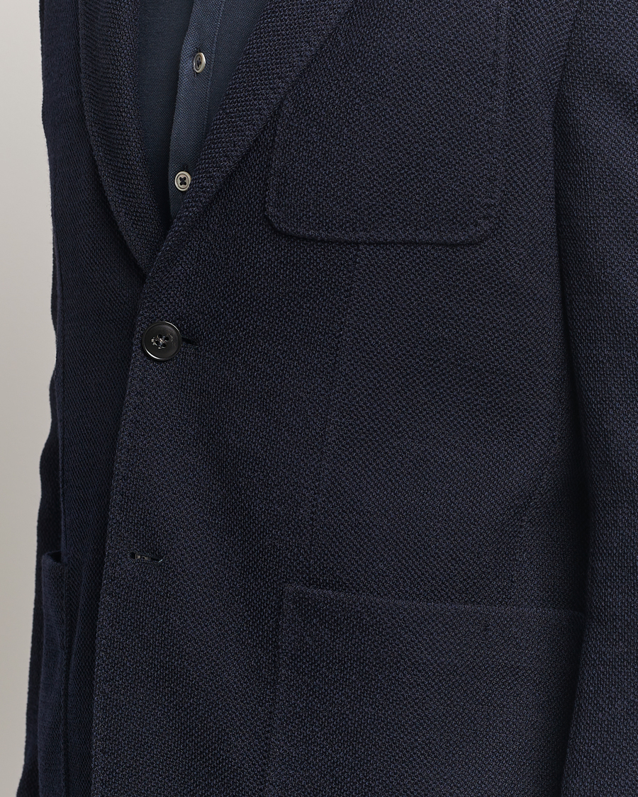 Herre | Blazere & jakker | Canali | Structured Wool Jersey Blazer Navy
