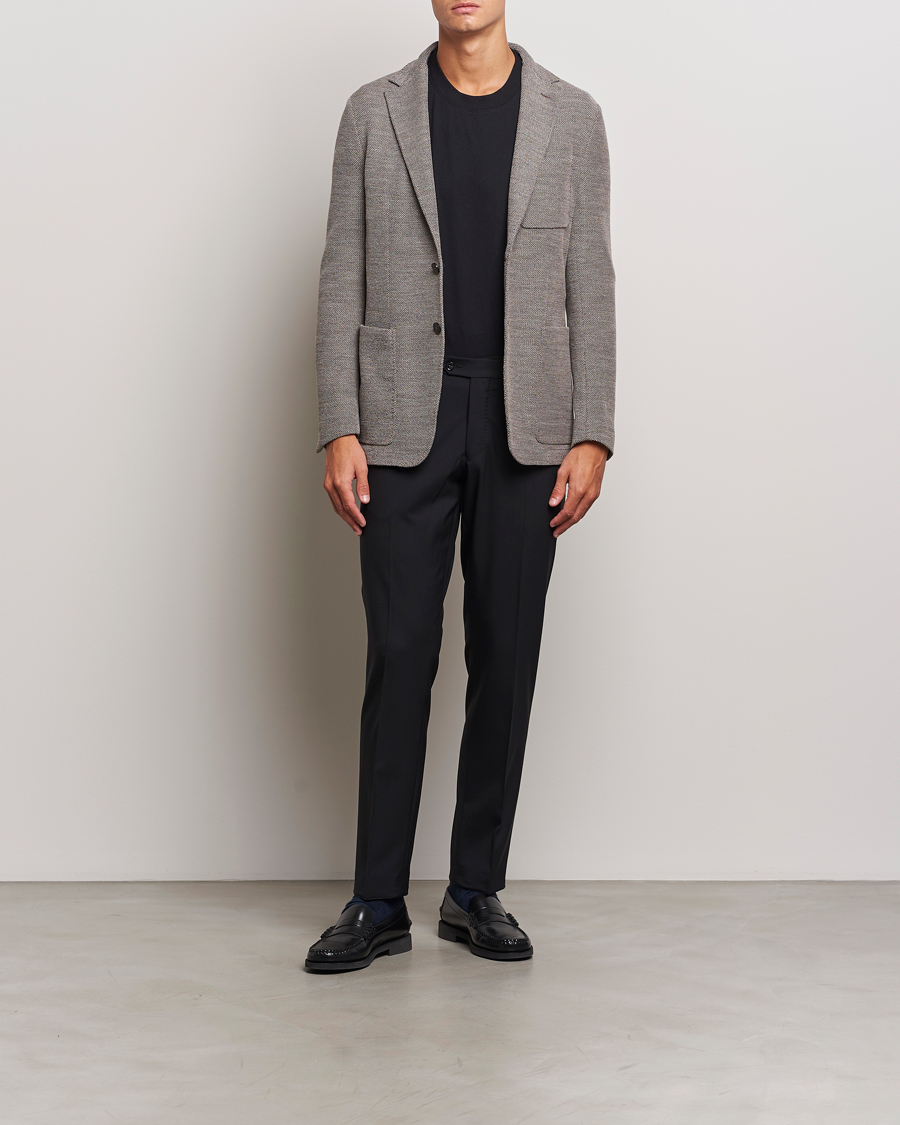 Herre | Blazere & jakker | Canali | Structured Wool Jersey Blazer Beige