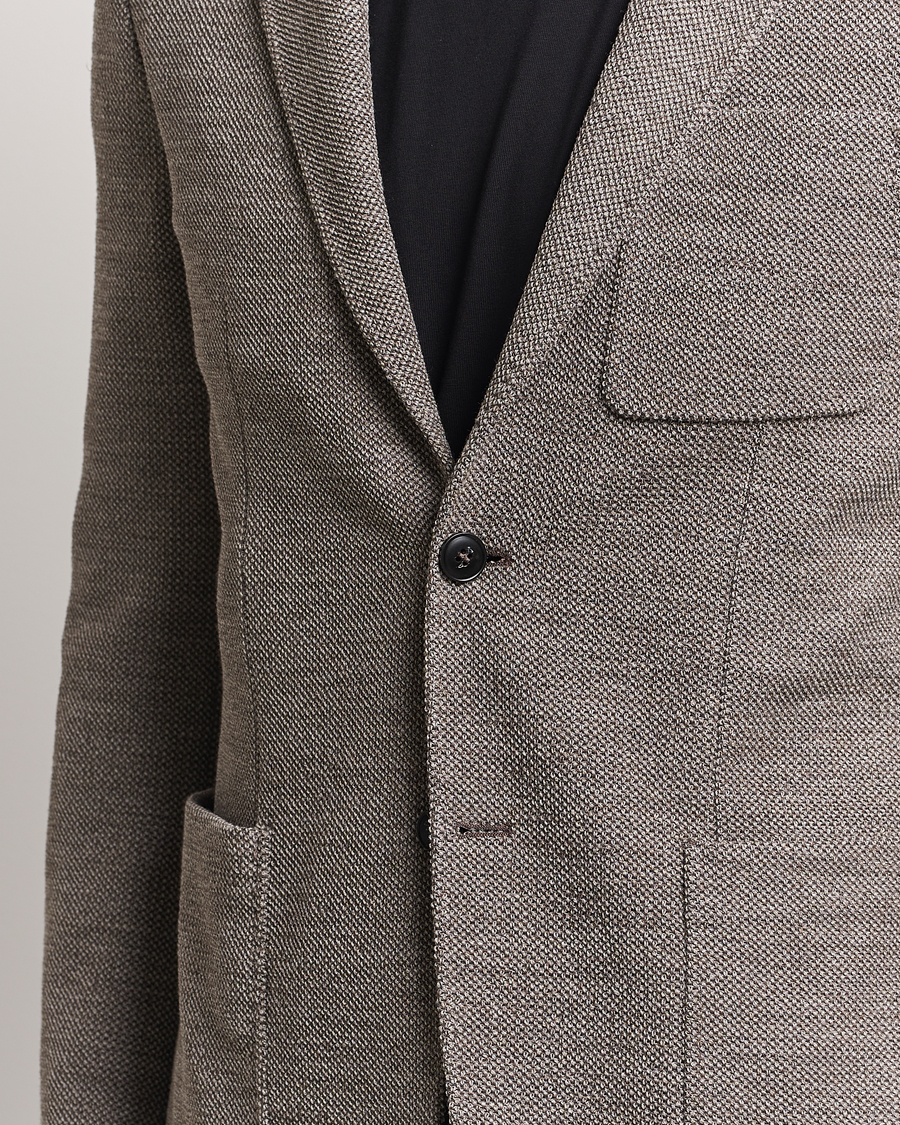 Herre | Blazere & jakker | Canali | Structured Wool Jersey Blazer Beige